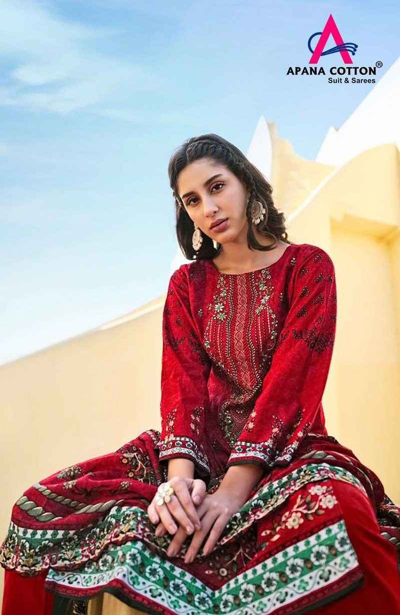 APANA COTTON RAZIA SULTAN VOL 44 COTTON PAKISTANI SUITS ( 10 PCS CATALOG )