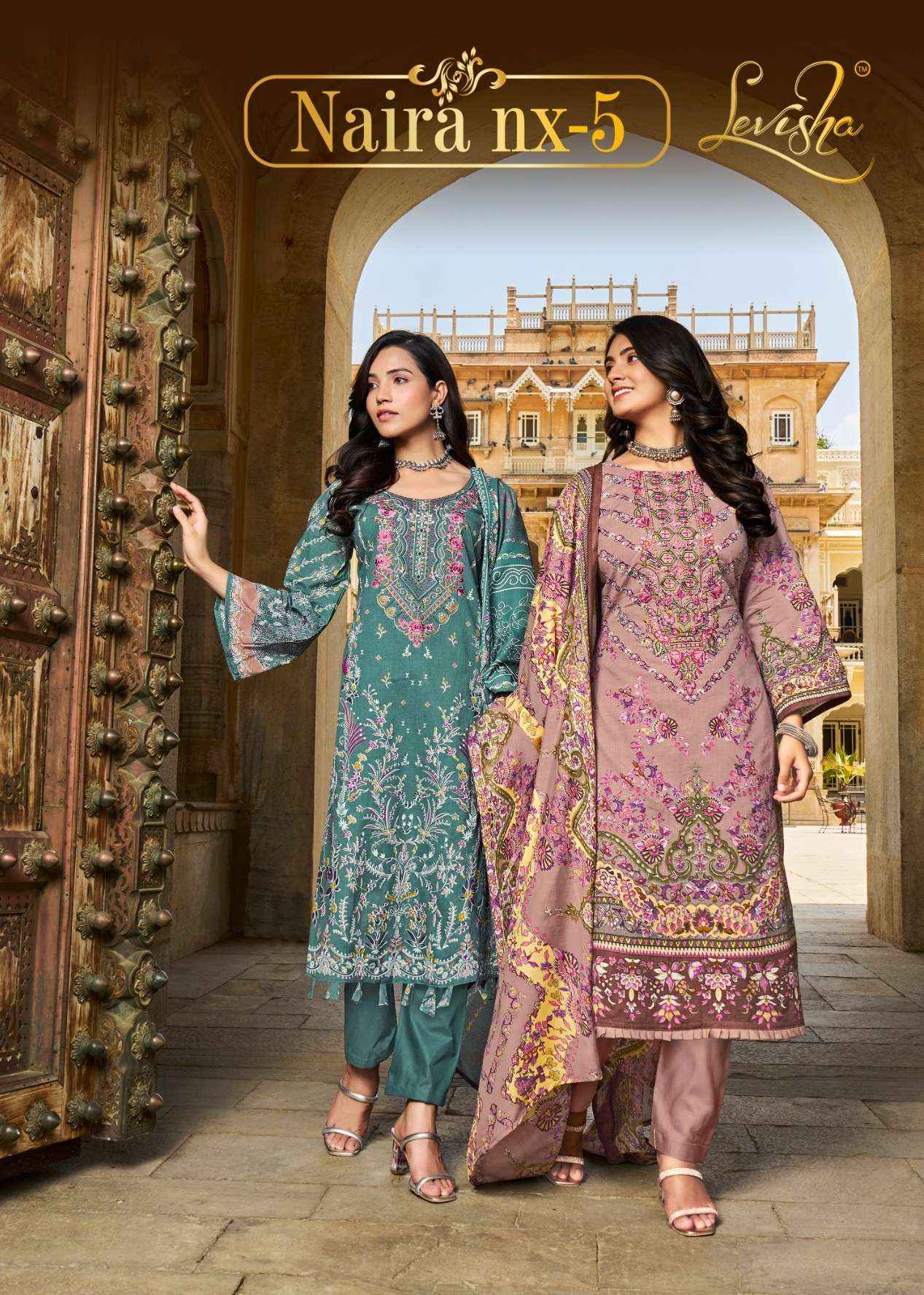 LEVISHA NAIRA NX VOL 5 COTTON DIGITAL PAKISTANI SUIT ( 6 PCS CATALOG )