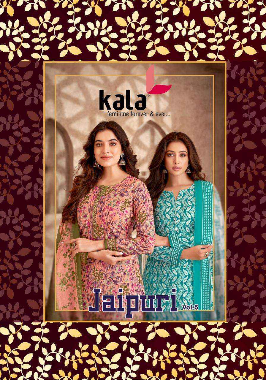 KALA FASHION JAIPURI VOL 5 COTTON READYMADE SUITS ( 12 PCS CATALOG )