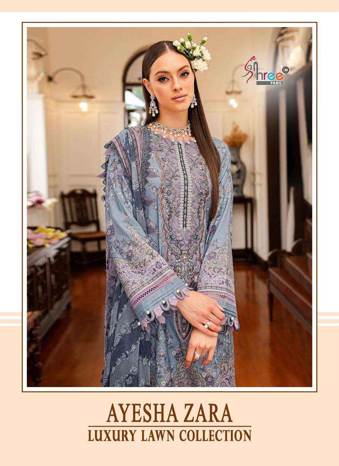 SHREE FABS AYESHA ZARA LUXURY LAWN COLLETION COTTON SUIT ( 6 PCS CATALOG )