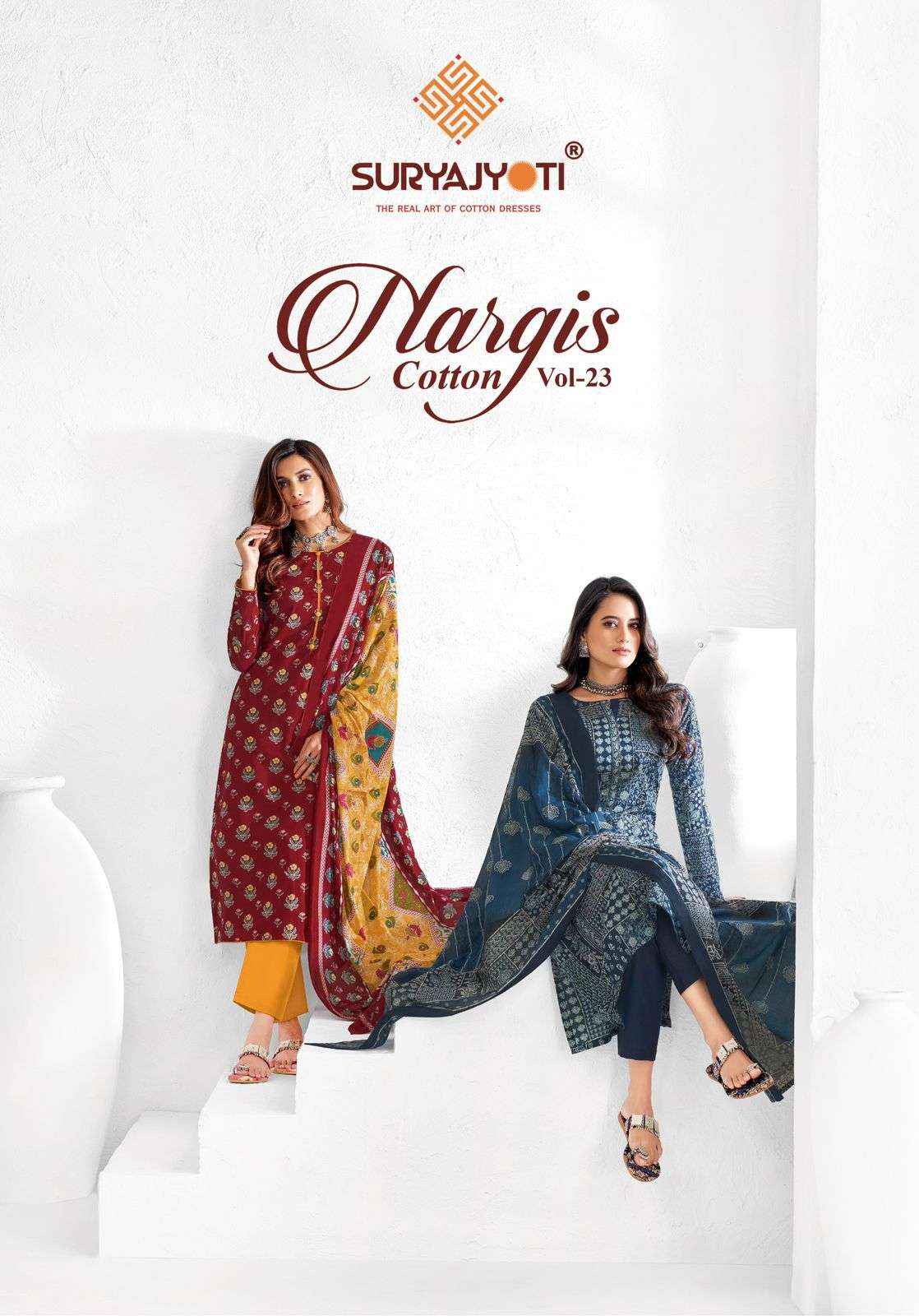 SURYAJYOTI NARGIS VOL 23 COTTON DRESS MATERIAL WHOLESALE ( 10 PCS CATALOG )