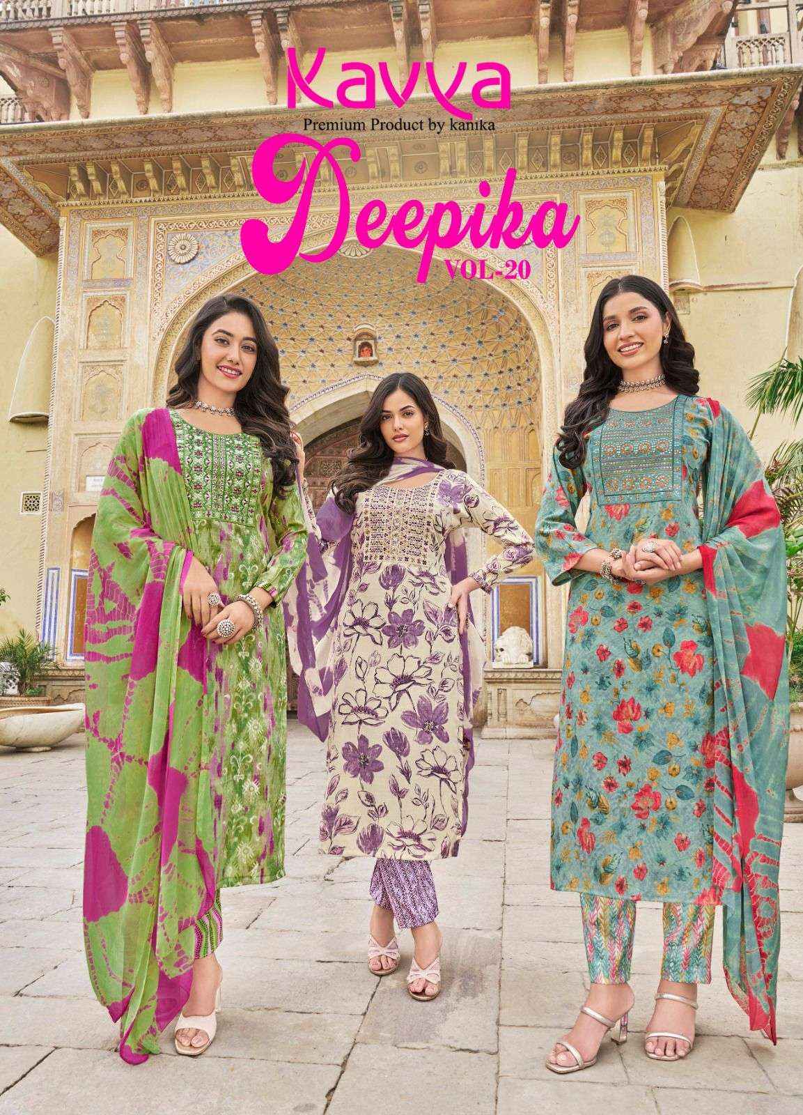 KAVYA DEEPIKA VOL-20 DESIGNER LADIES SUITS COMBO SET ( 10 PCS CATALOG )