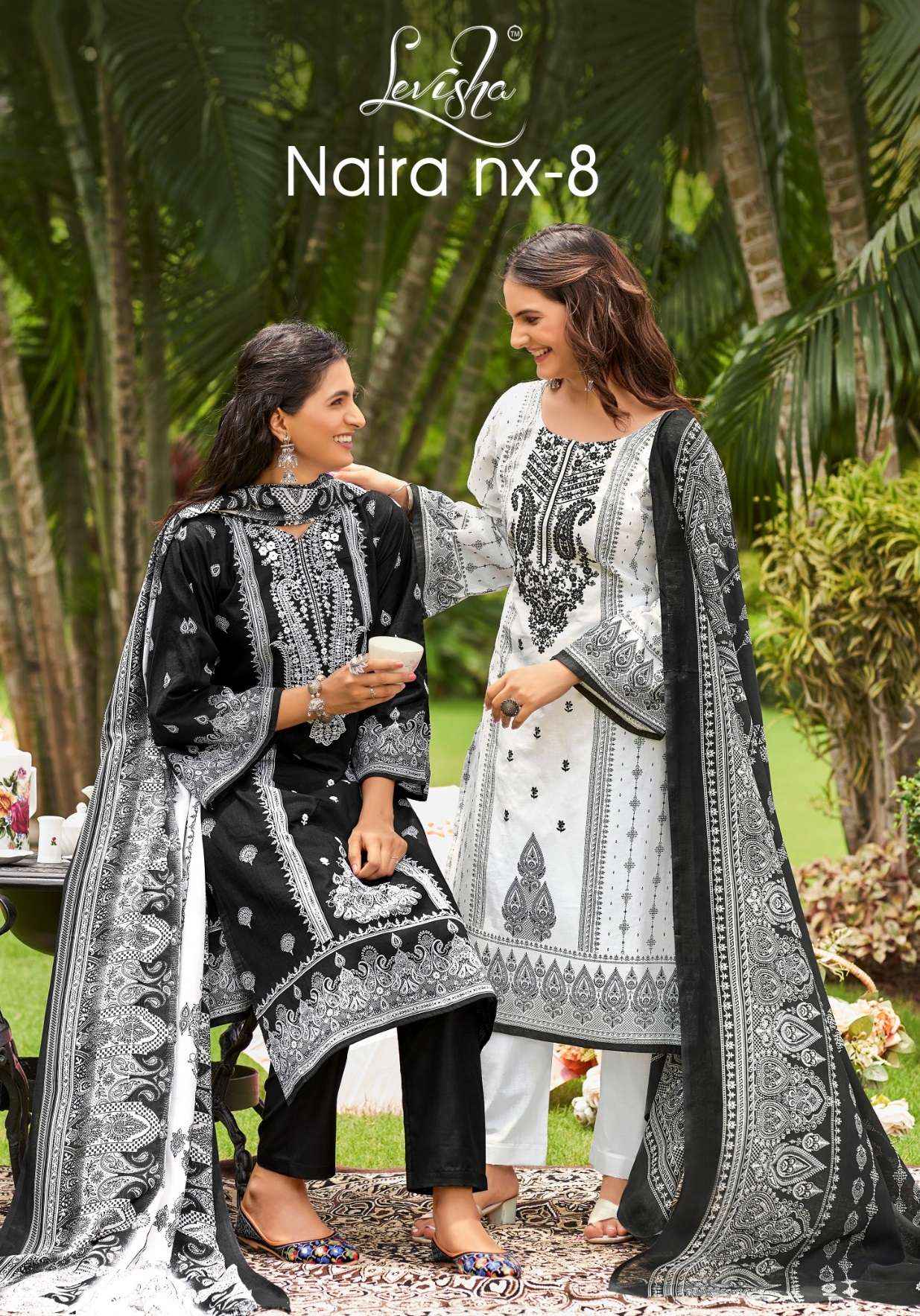 LEVISHA NAIRA NX VOL 8 COTTON DESIGNER SALWAR KAMEEZ ( 8 PCS CATALOG )