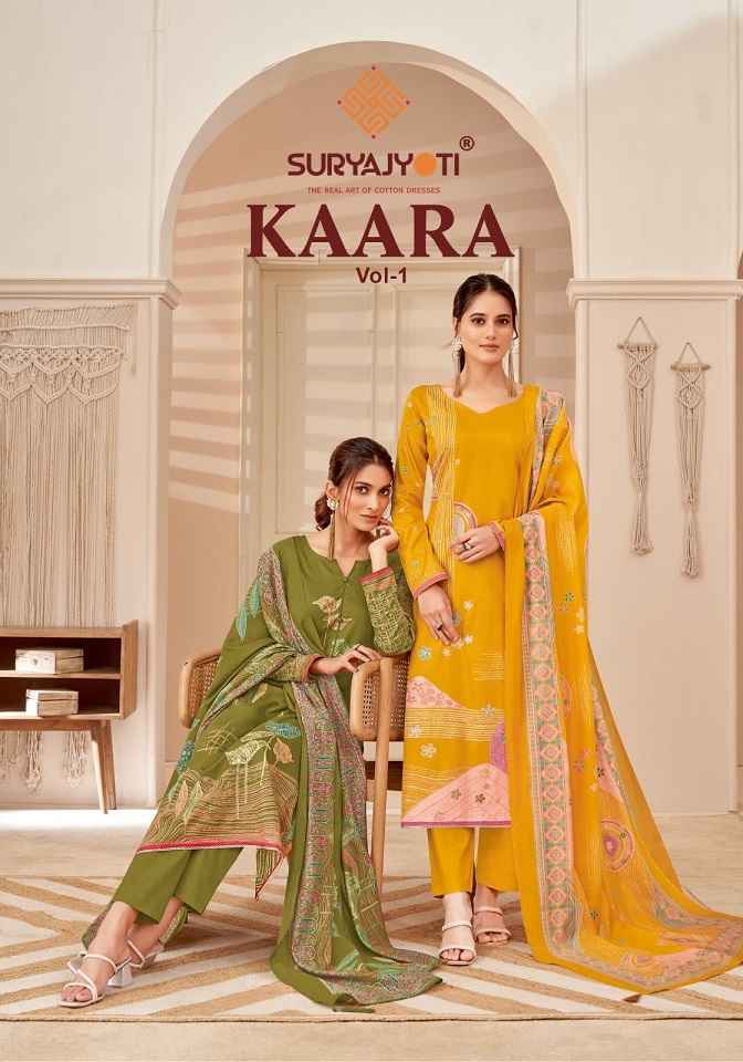 Suryajyoti Kaara Vol-1 Jam Satin Dress Material ( 6 pcs Catalogue )