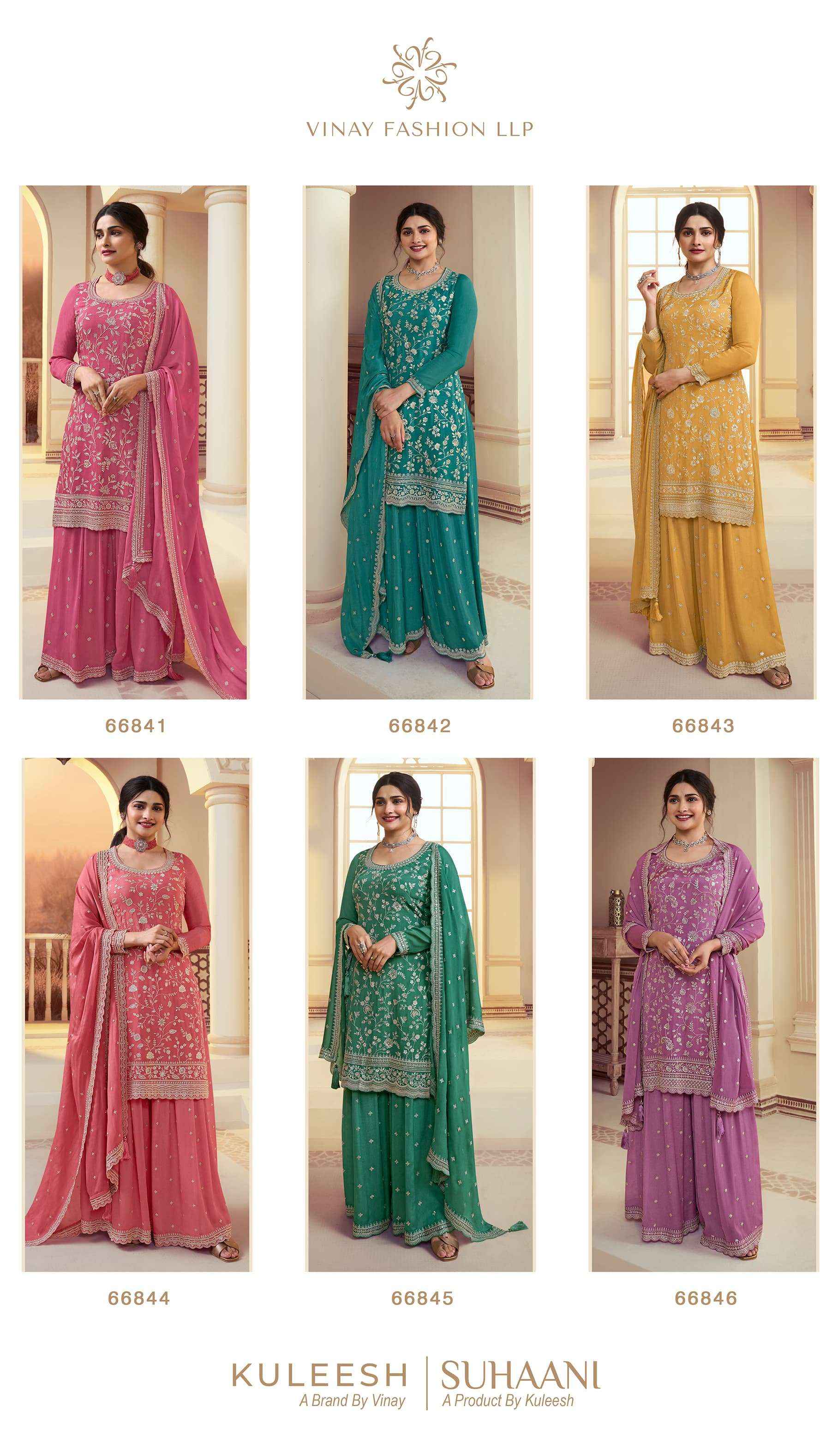 VINAY FASHION KULEESH SUHAANI HEAVY EMBROIDERED SUIT ( 6 PCS CATALOG )