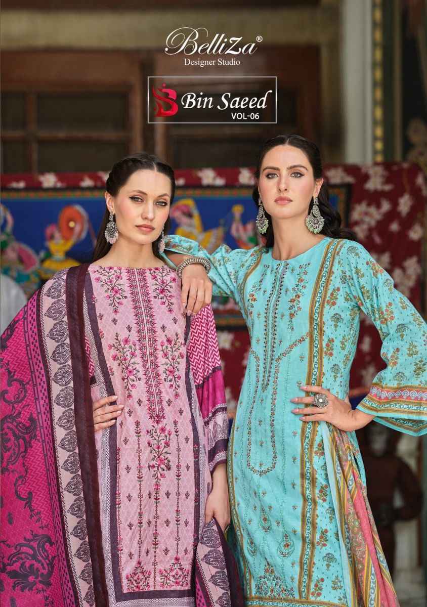 Belliza Bin Saeed Vol 6 Cotton Salwar Kameez Factory Price ( 8 pcs Catalogue )