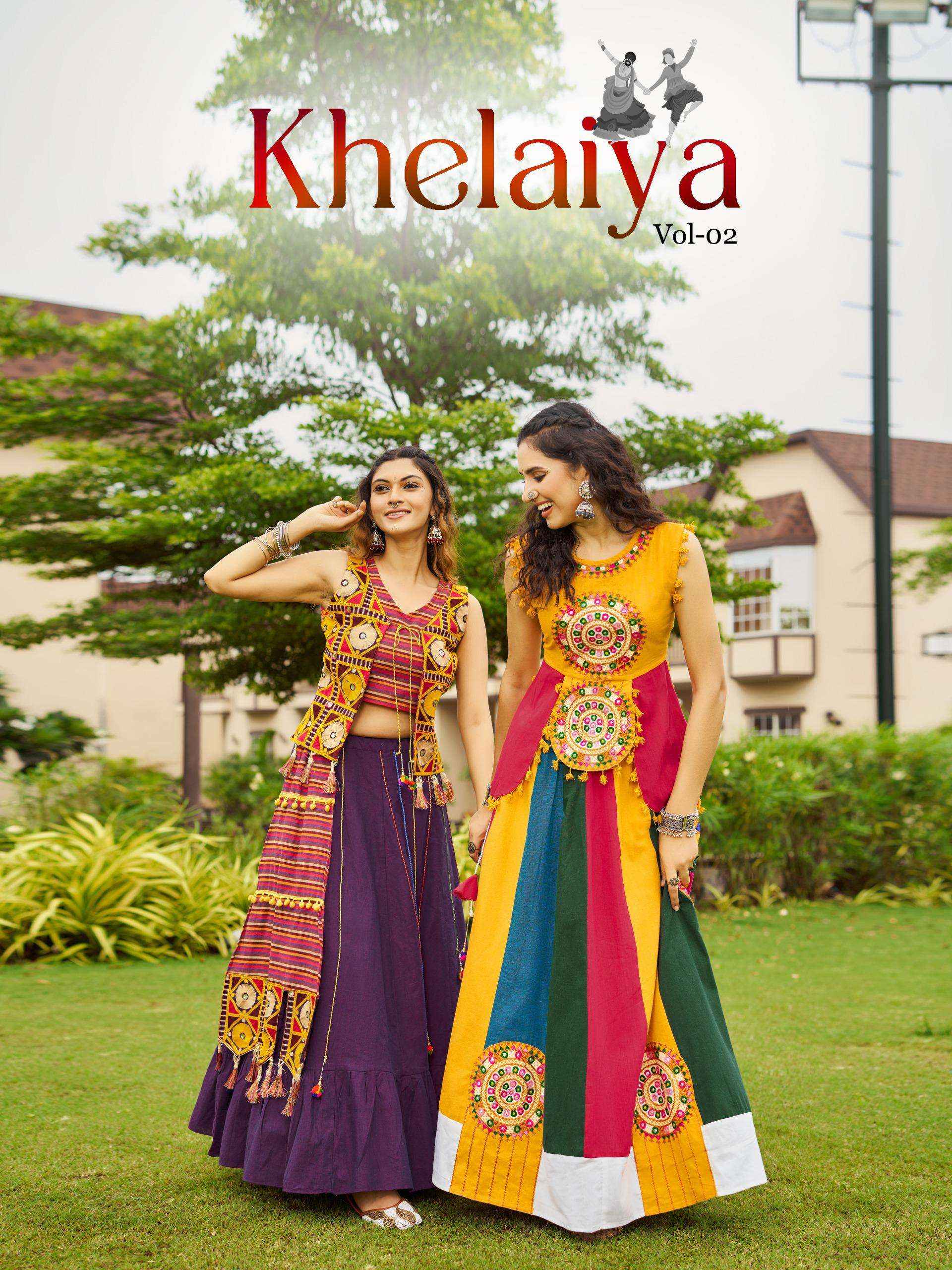 MESMORA KHELAIYA VOL 2 COLOURFUL SKIRT WITH CHOLI ( 7 PCS CATALOG )