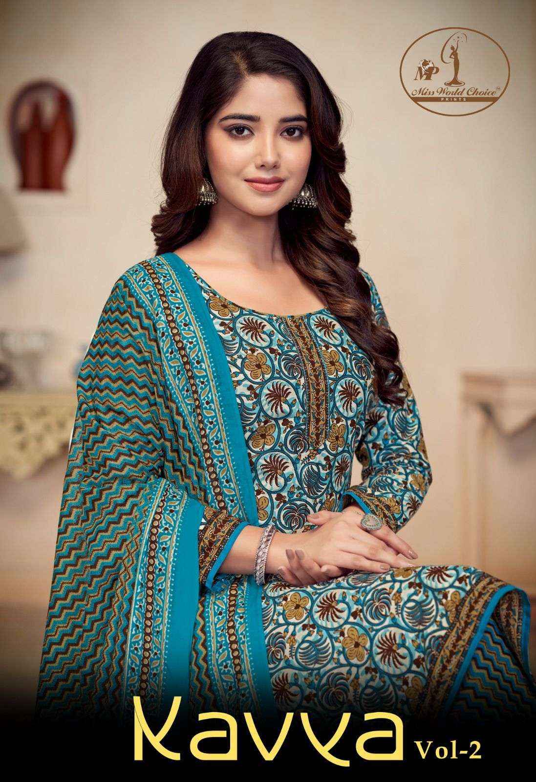 MISS WORLD KAVYA VOL 2 COTTON PATIYALA DRESS MATERIAL ( 10 PCS CATALOG )