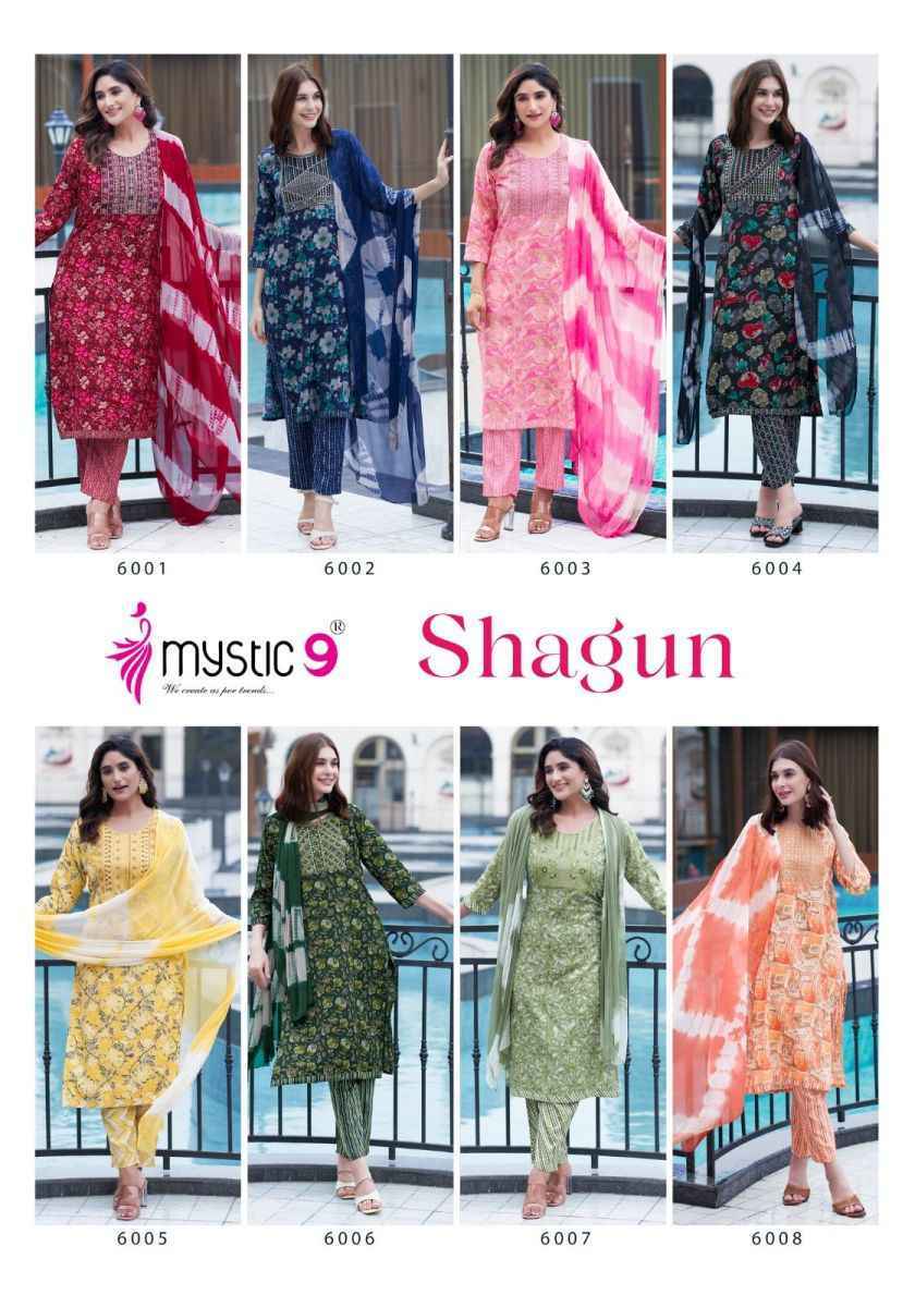 Mystic 9 Shagun Vol 6 Rayon Kurti Combo Factory Price ( 6 pcs Catalogue )