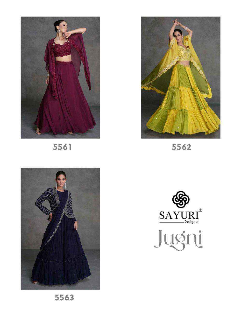 SAYURI DESIGNER JUGNI GEORGETTE DESIGNER LEHENGA CHOLI ( 3 PCS CATALOG )