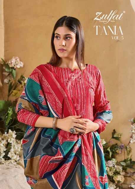 Zulfat Tania Vol 5 Cotton Dress Material 6 pcs Catalogue