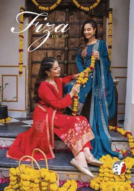 Anju Fabrics Fiza Vol 2 Wholesale Readymade Jacquard Suit ( 5 Pc Catalog )