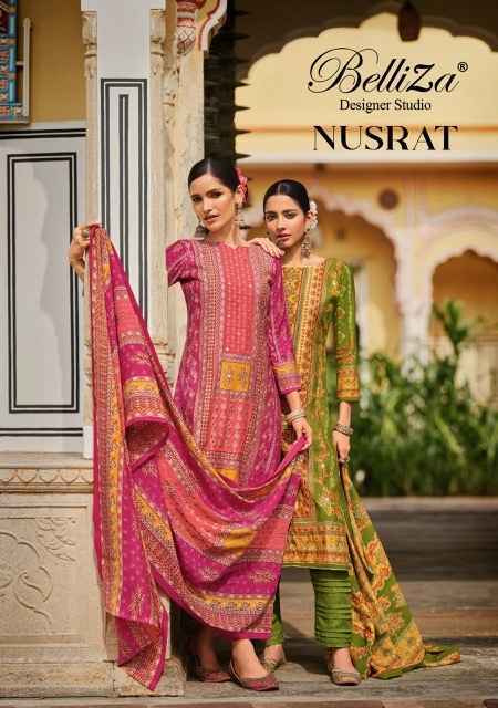 Belliza Nusrat Viscose Designer Dress Material ( 6 pcs Catalogue )