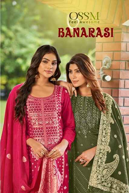 Ossm Banarasi Viscose Readymade Suits ( 6 pcs Catalogue )