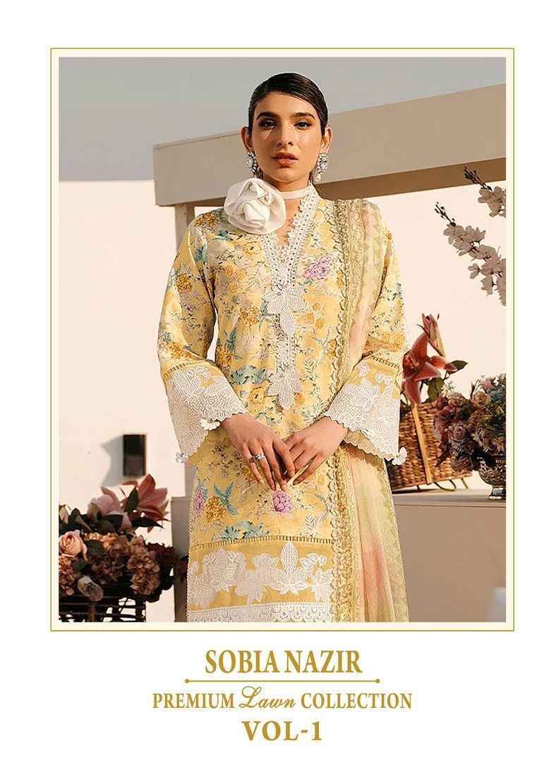 Shree Fabs Sobia Nazir Vol 1 Cotton Dress Material - Surat Wholesale Factory ( 6 pcs Catalogue )