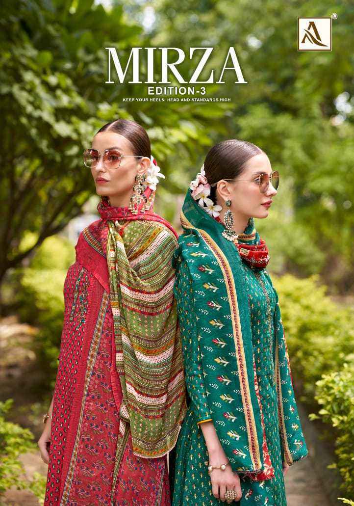 Alok Mirza Edition 3 Cotton Dress Material Wholesale price 8 pcs Catalogue