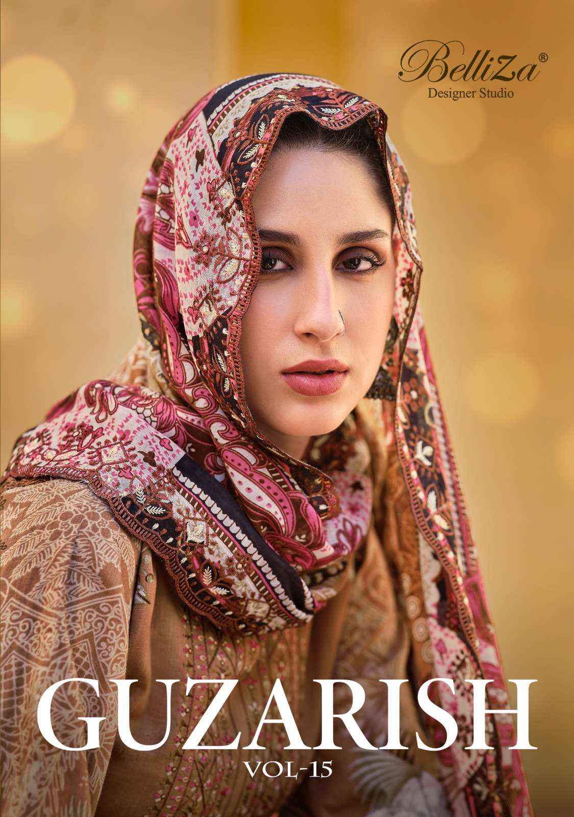 BELLIZA DESIGNER GUZARISH VOL 15 COTTON LADIES DRESS MATERIAL ( 8 CS CATALOG )