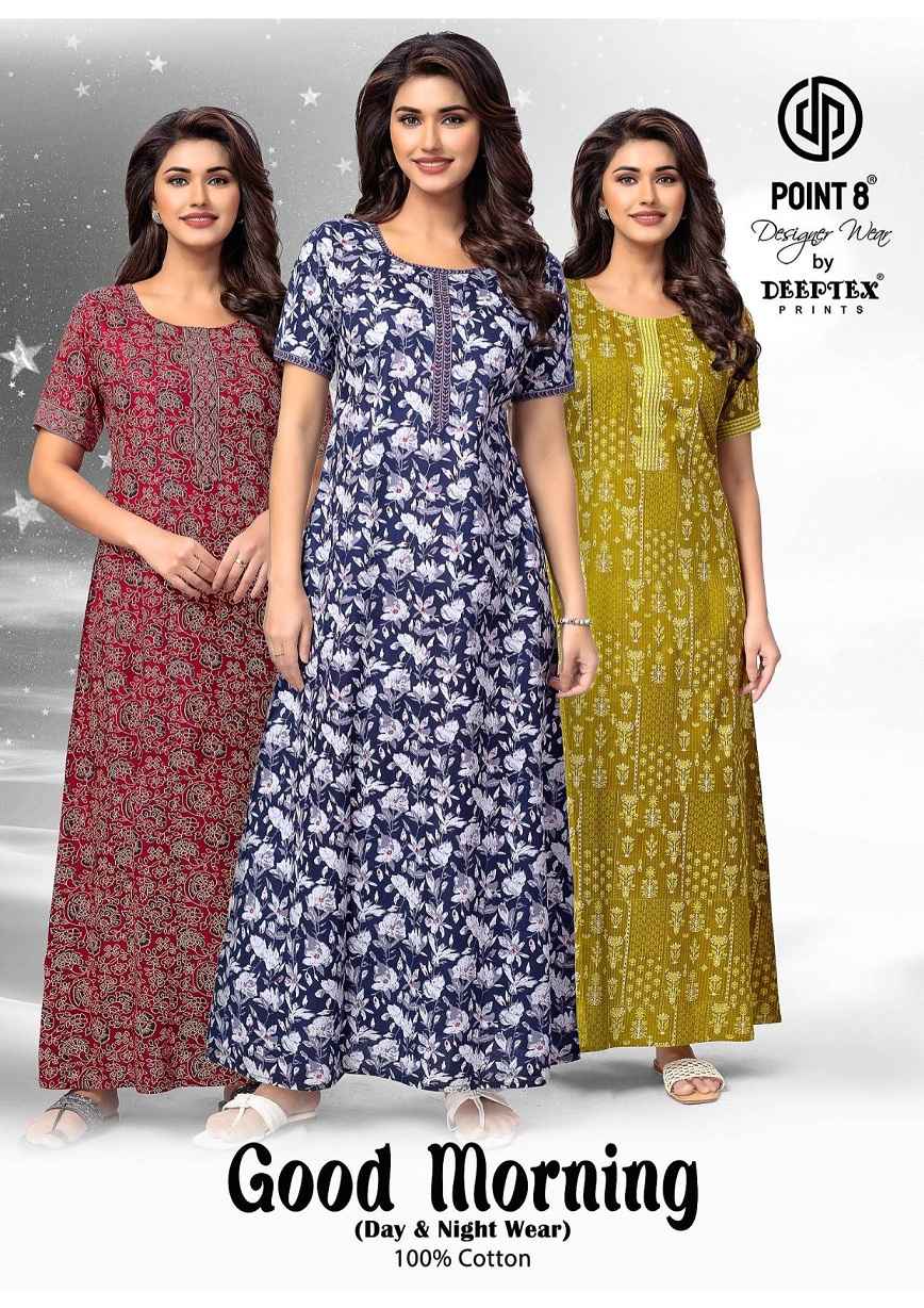 DEEPTEX GOOD MORNING VOL-1 WHOLESALE PURE COTTON NIGHTY ( 15 PCS CATALOG )