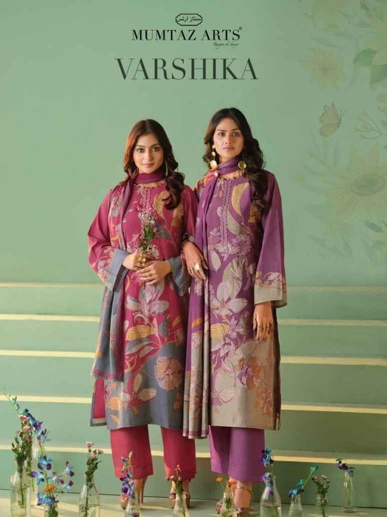 Mumtaz Arts Varshika Wholesale Viscose Musline Dress Material 4 pcs Catalogue