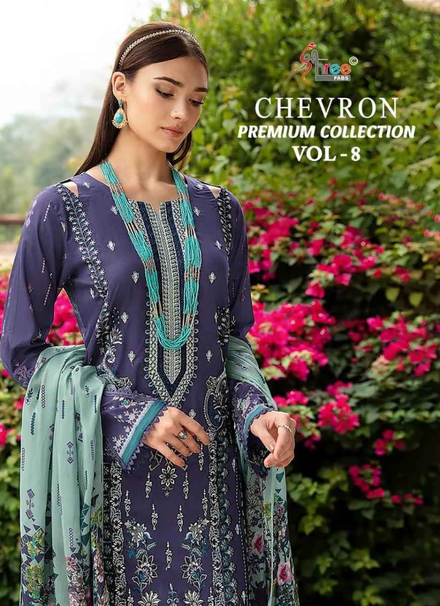 Shree Fabs Chevron Premium Collection Vol 8 Cotton Dress Material ( 8 pcs Catalogue )