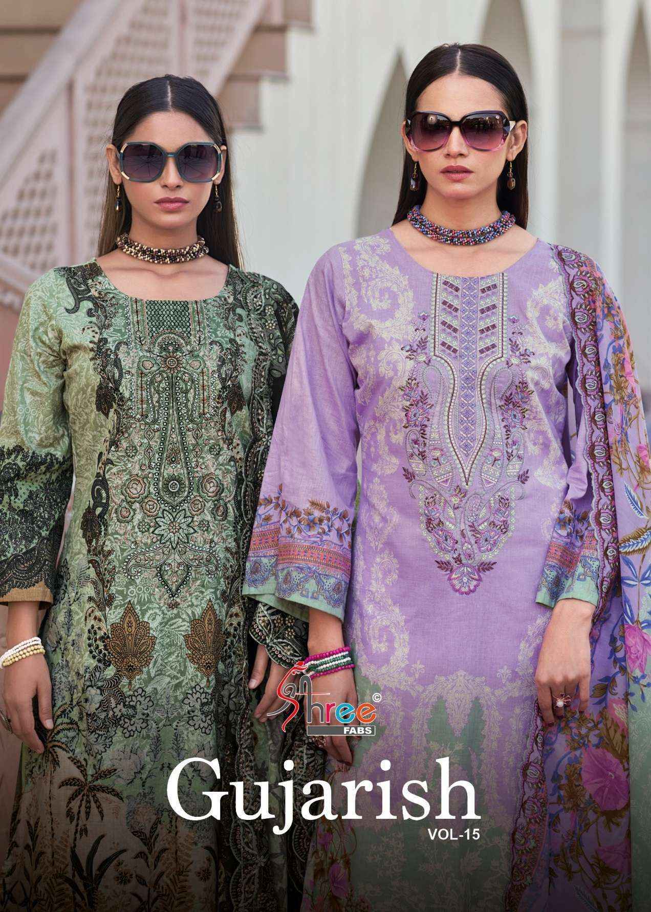 Shree Fabs Gujarish Vol 15 Cotton Pakistani Suits ( 6 pcs Catalogue )