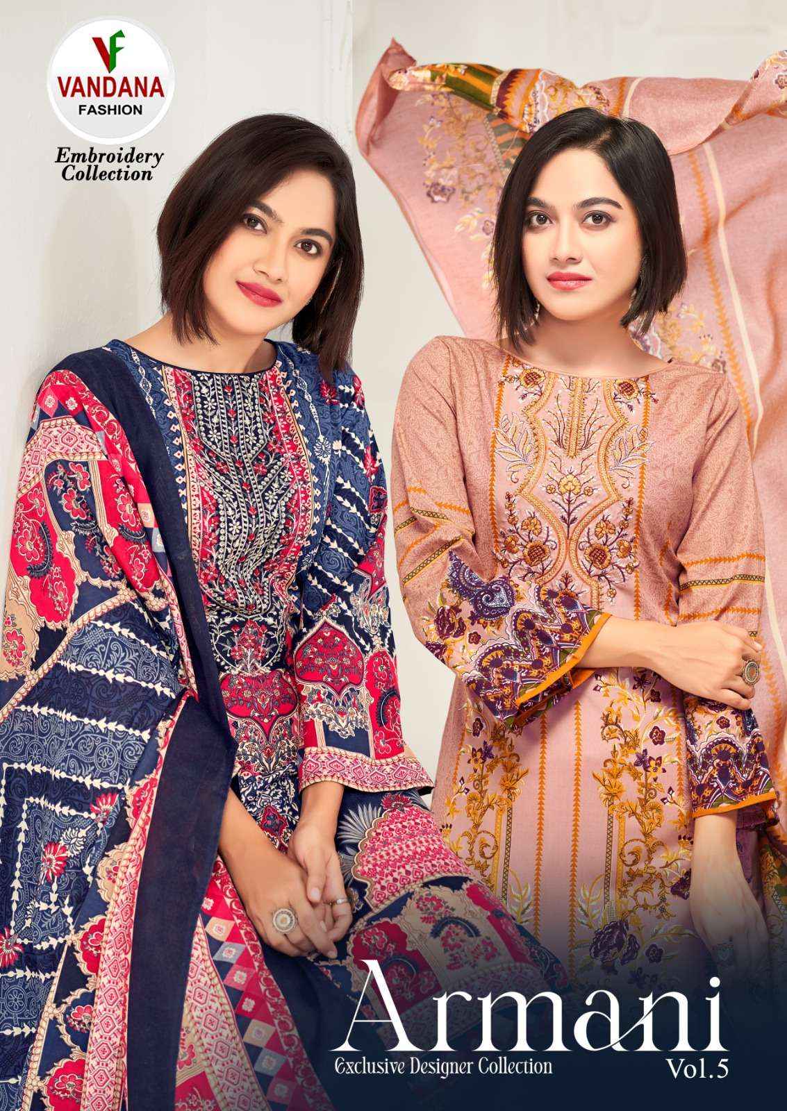 VANDANA FASHION ARMANI VOL 5 DRESS MATERIAL ( 8 PCS CATALOG )