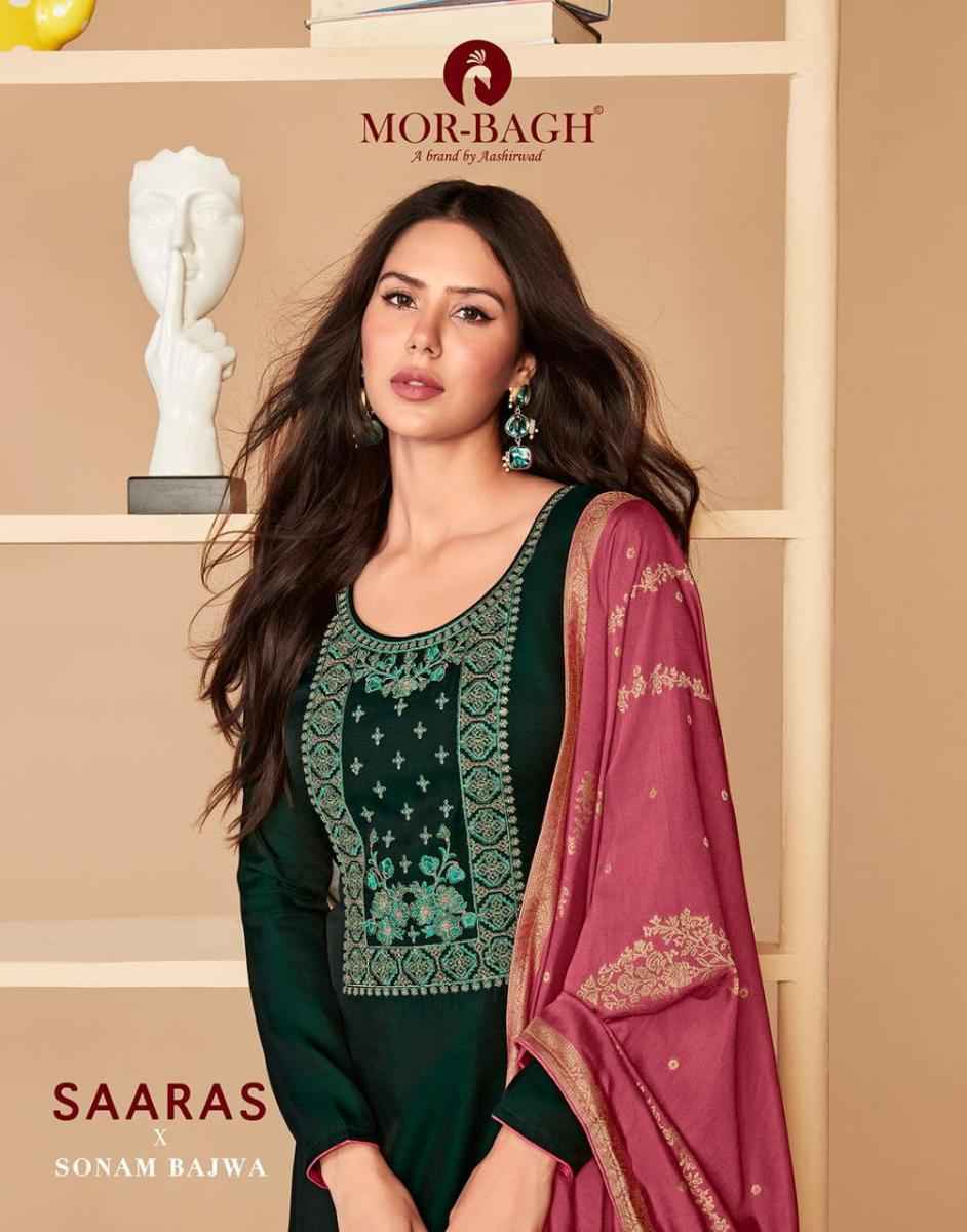 Aashirwad Mor Bagh Saaras Silk Dress Material wholesale price ( 6 pcs catalog )