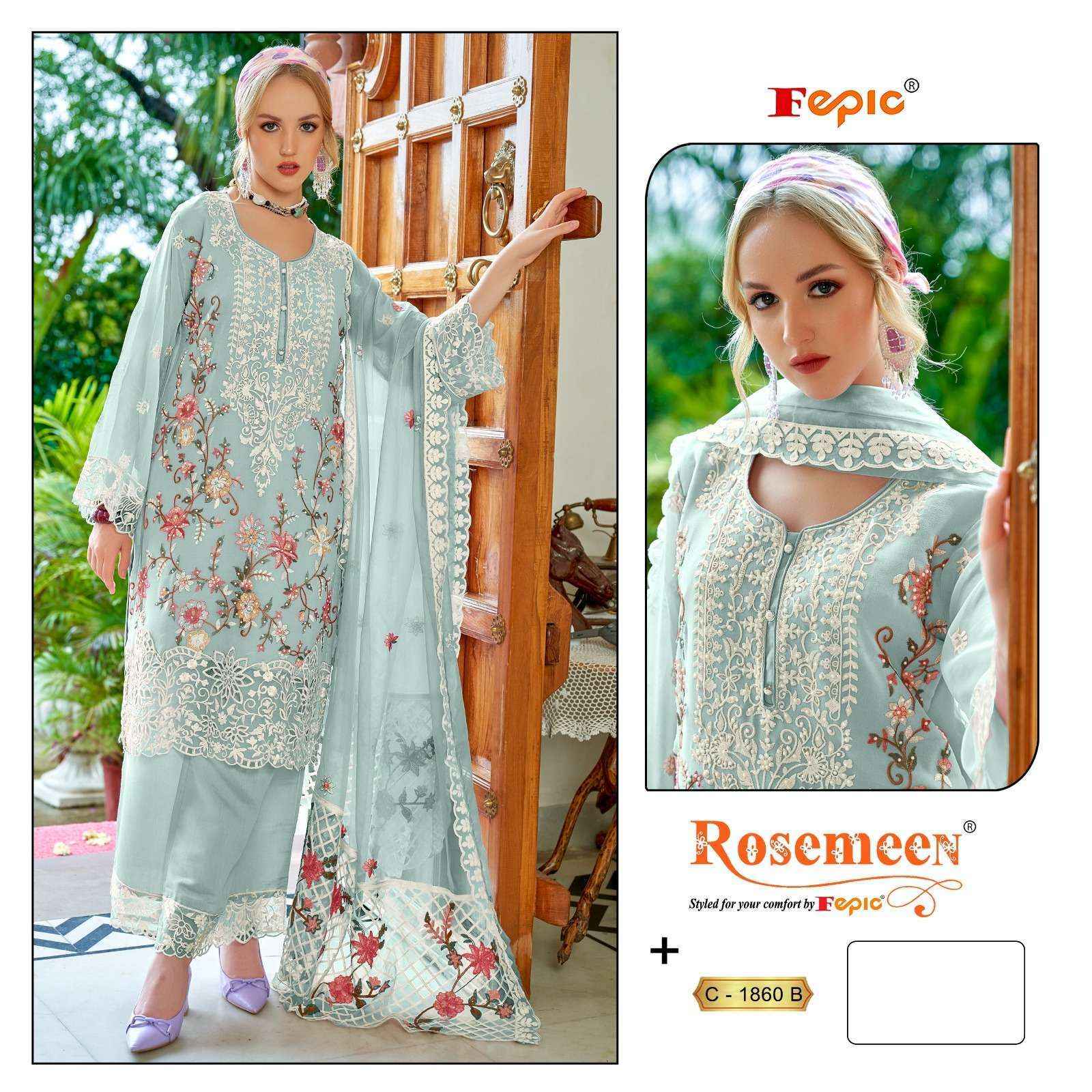 Fepic Rosemeen C 1860 Georgette Dress Material  Georgette Dress Material wholesale price ( 3 pcs catalog )