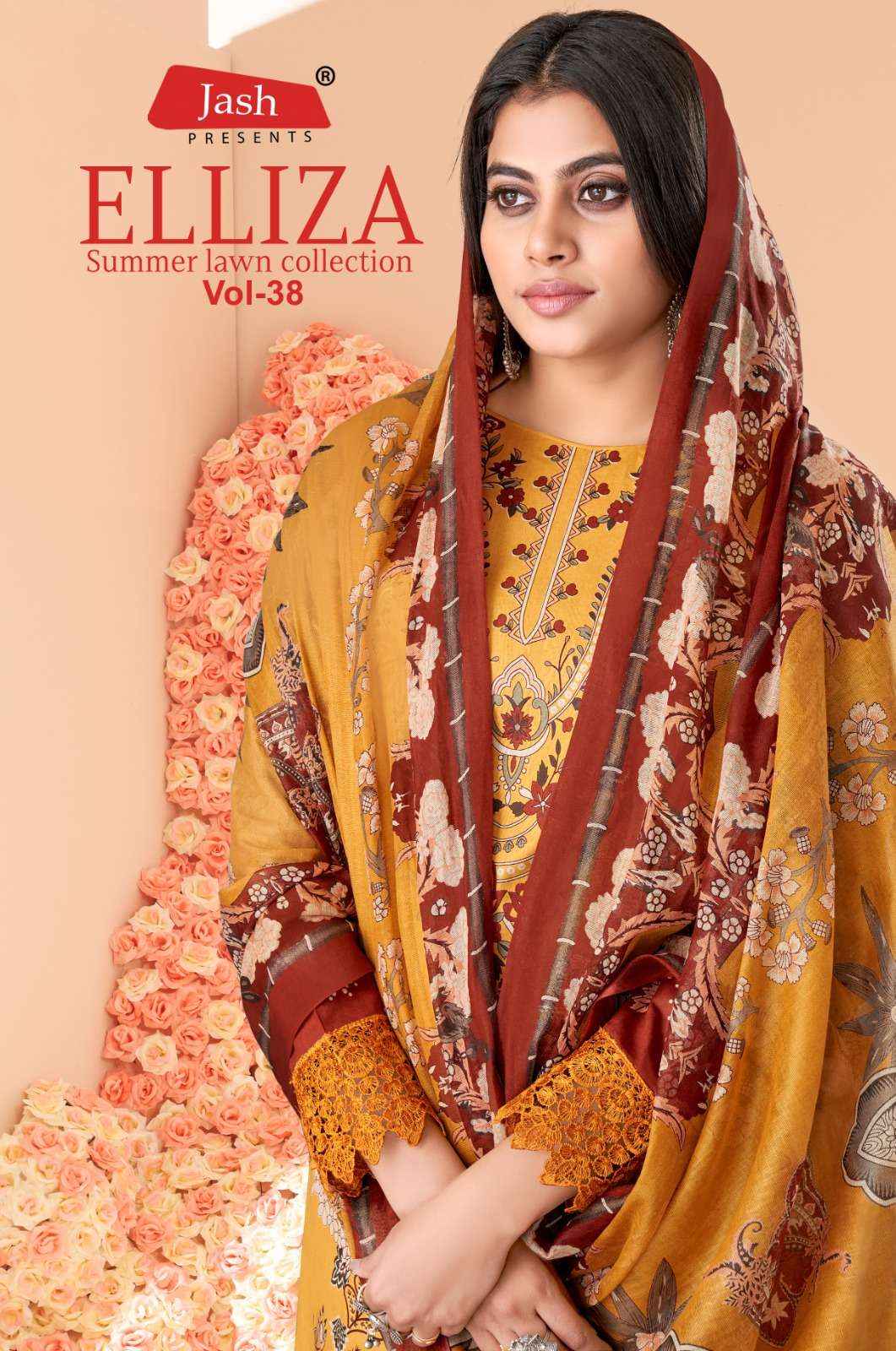 JASH ELLIZA VOL 38 WHOLESALE COTTON DRESS MATERIAL ( 10 PCS CATALOG )