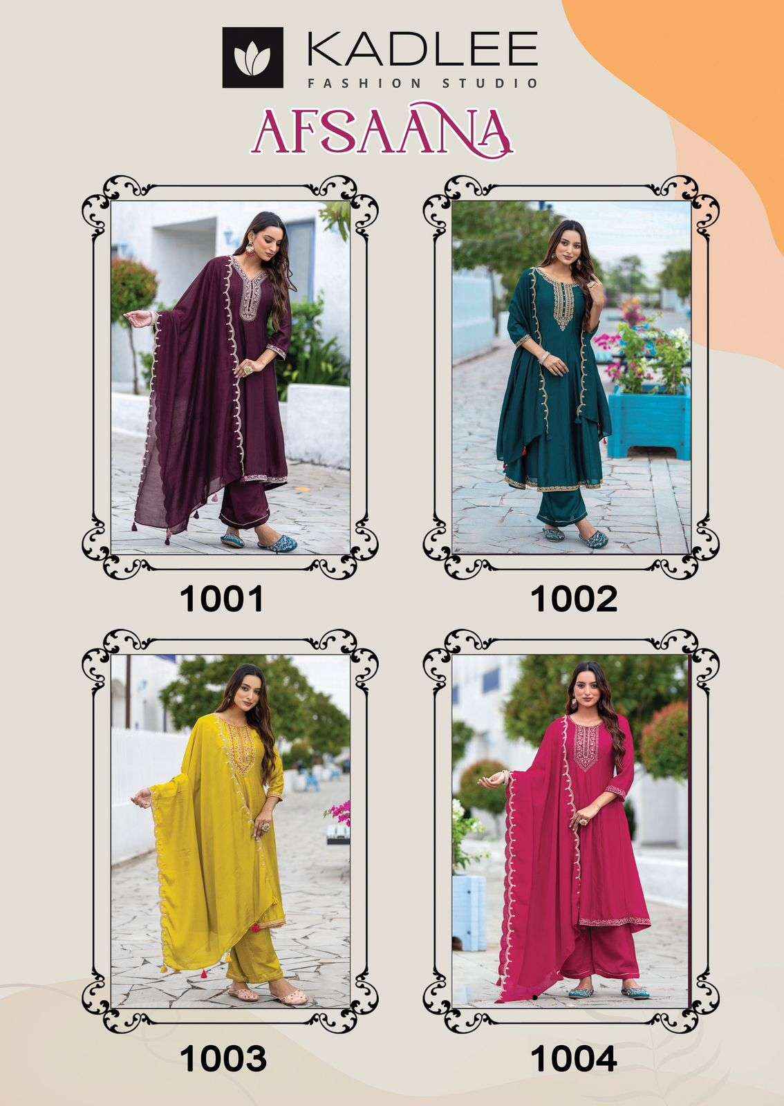 Kadlee Fashion Afsaana Wholesale Vichitra Designer Readymade Suits ( 4 Pcs Catalogue )