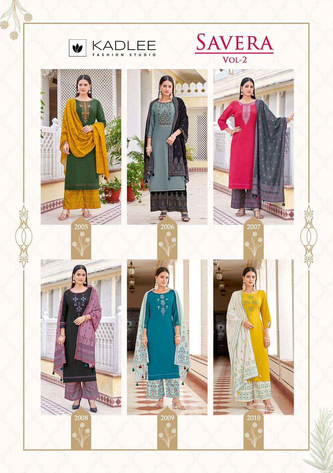 Kadlee Fashion Savera Vol 2 Wholesale Designer Deadymade Suits ( 6 Pcs Catalogue )