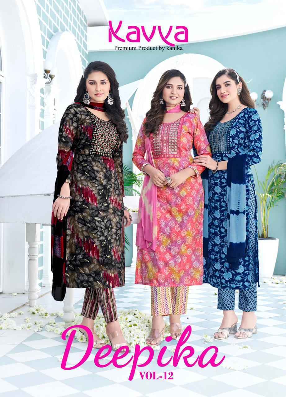 Kavya Deepika Vol-12 Capsule Readymade Suit 10 pcs Catalogue