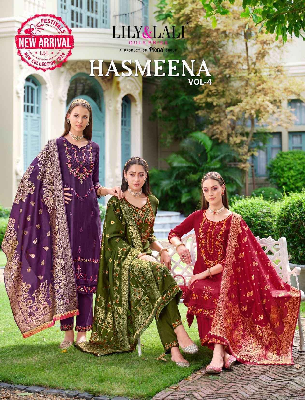 Lily And Lali Hasmeena Vol 4 Wholesale Designer Readymade Suits ( 6 Pcs Catalogue )