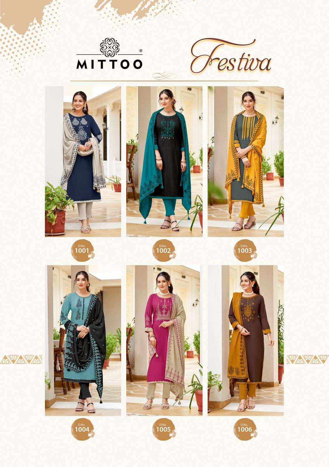 Mittoo Fashion Festiva Designer Readymade Suits Wholesale Price ( 6 Pcs Catalogue )