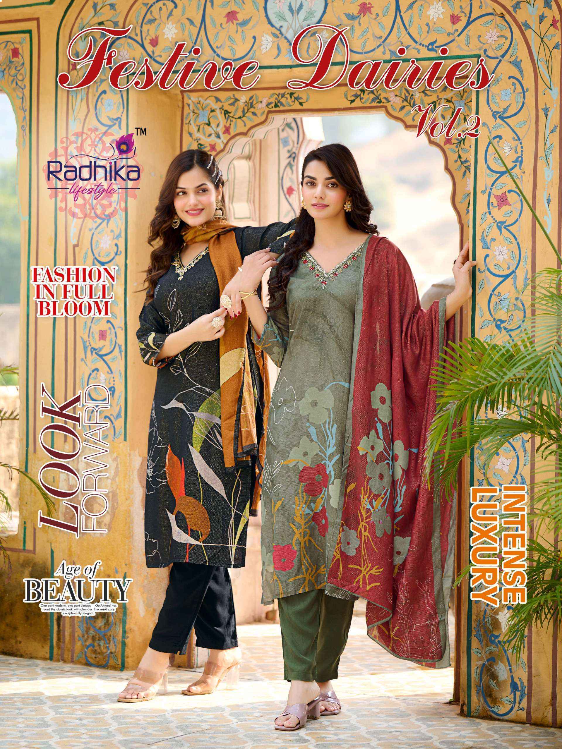 Radhika Lifestyle Festive Diaries Vol 2 Muslin Kurti wholesale price ( 6 pcs catalog )