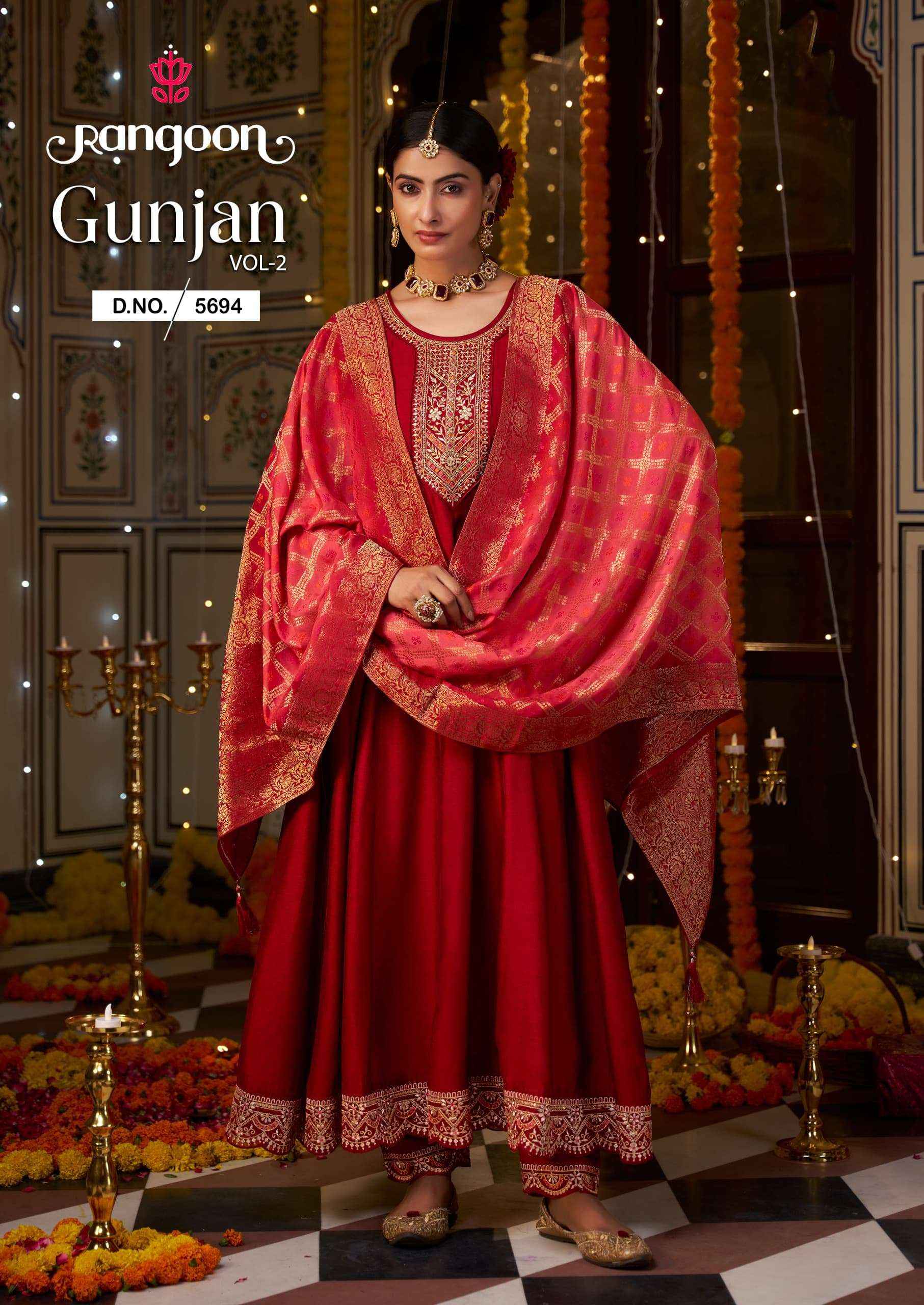 Rangoon Gunjan Vol 2 Anarkali Suits Wholesale ( 6 Pcs Catalog )