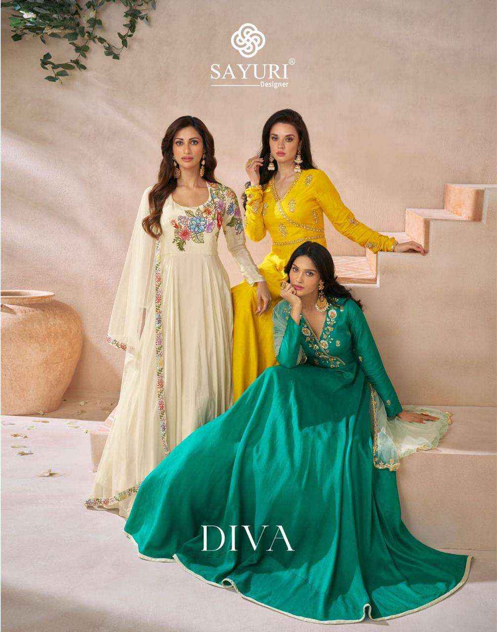 Sayuri Designer Diva Wholesale Designer Gown ( 3 Pcs Catalogue )