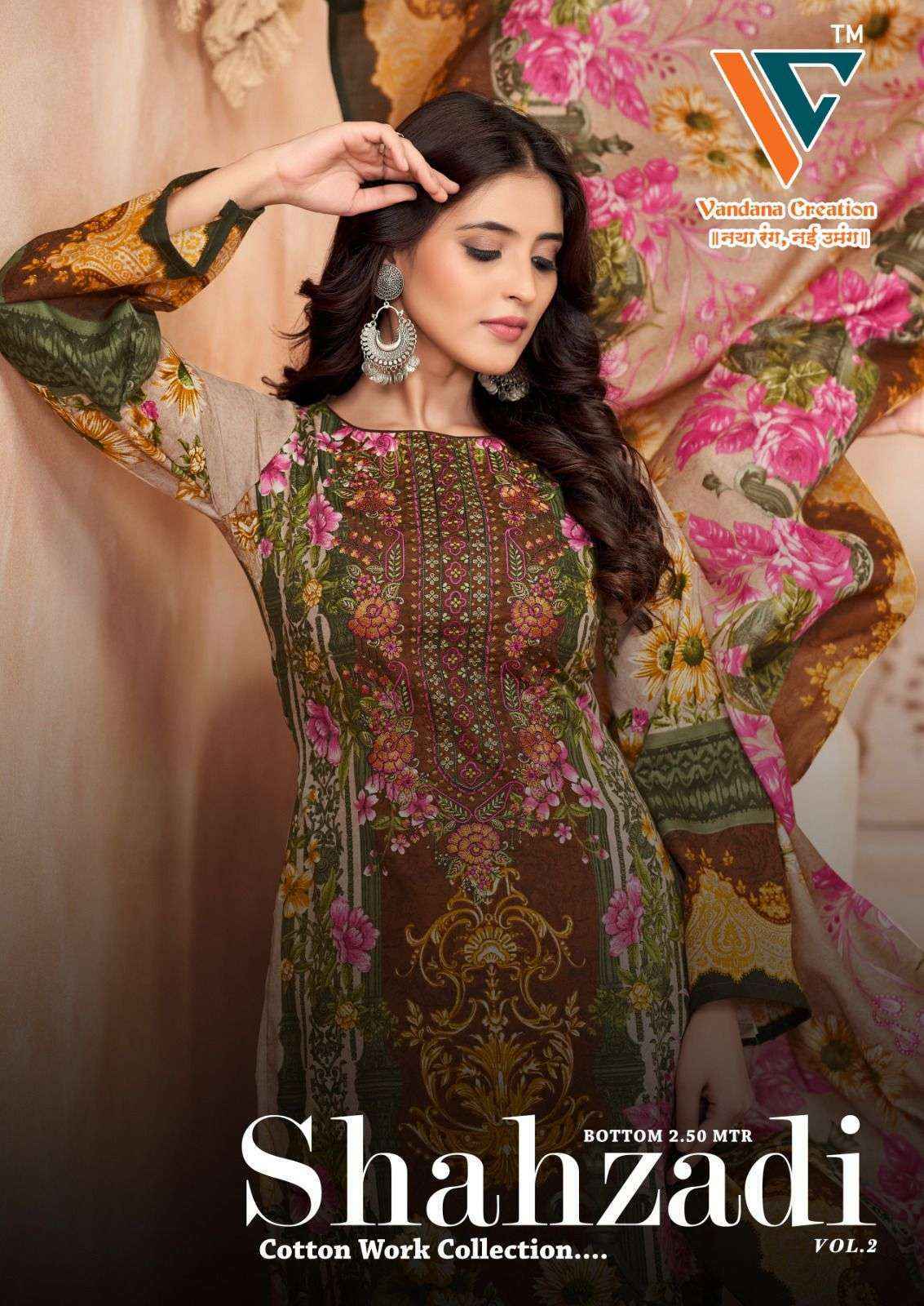 Vandana Creation Shahzadi Vol 2 Cotton Dress Material wholesale price ( 8 pcs catalog )