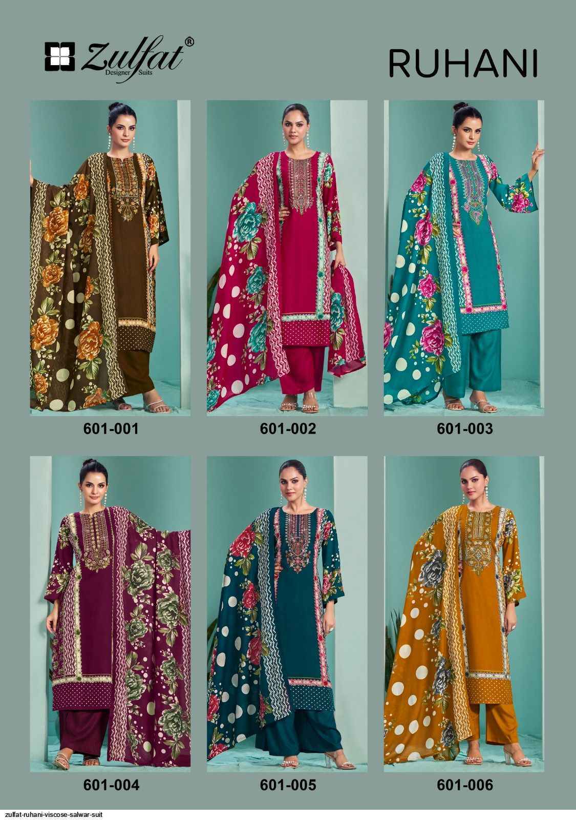 Zulfat Ruhani Salwar Kameez At Wholesale Price ( 6 pcs Catalogue )