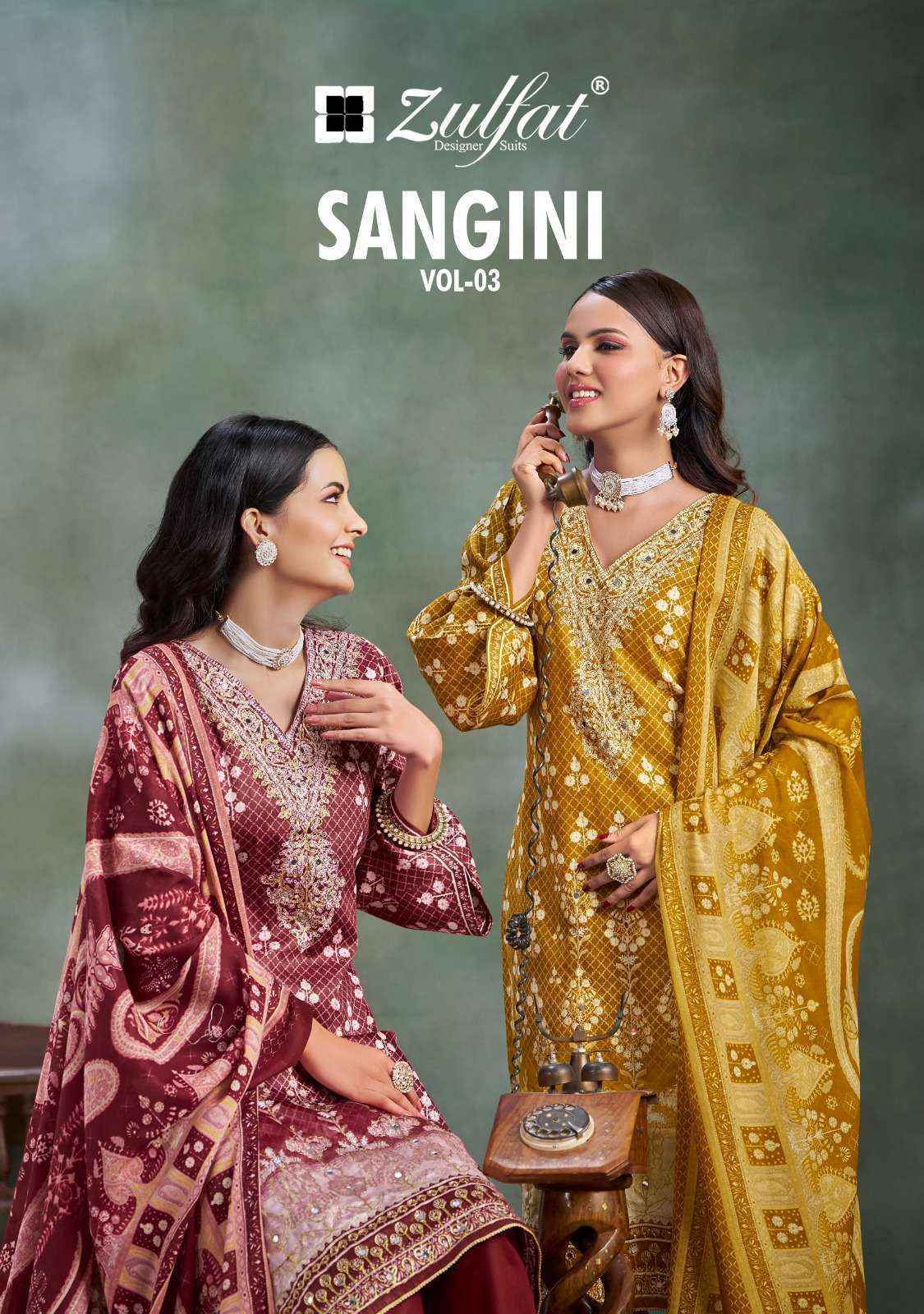 Zulfat Sangini Vol 3 Jam Cotton Dress Material 6 pcs Catalogue