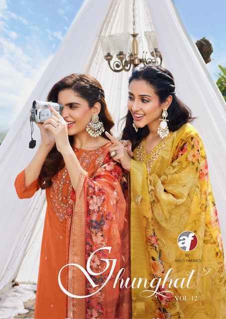 Anju Fabrics Ghunghat Vol 12 Readymade Silk Dress Wholesale Price ( 6 Pcs Catalog )