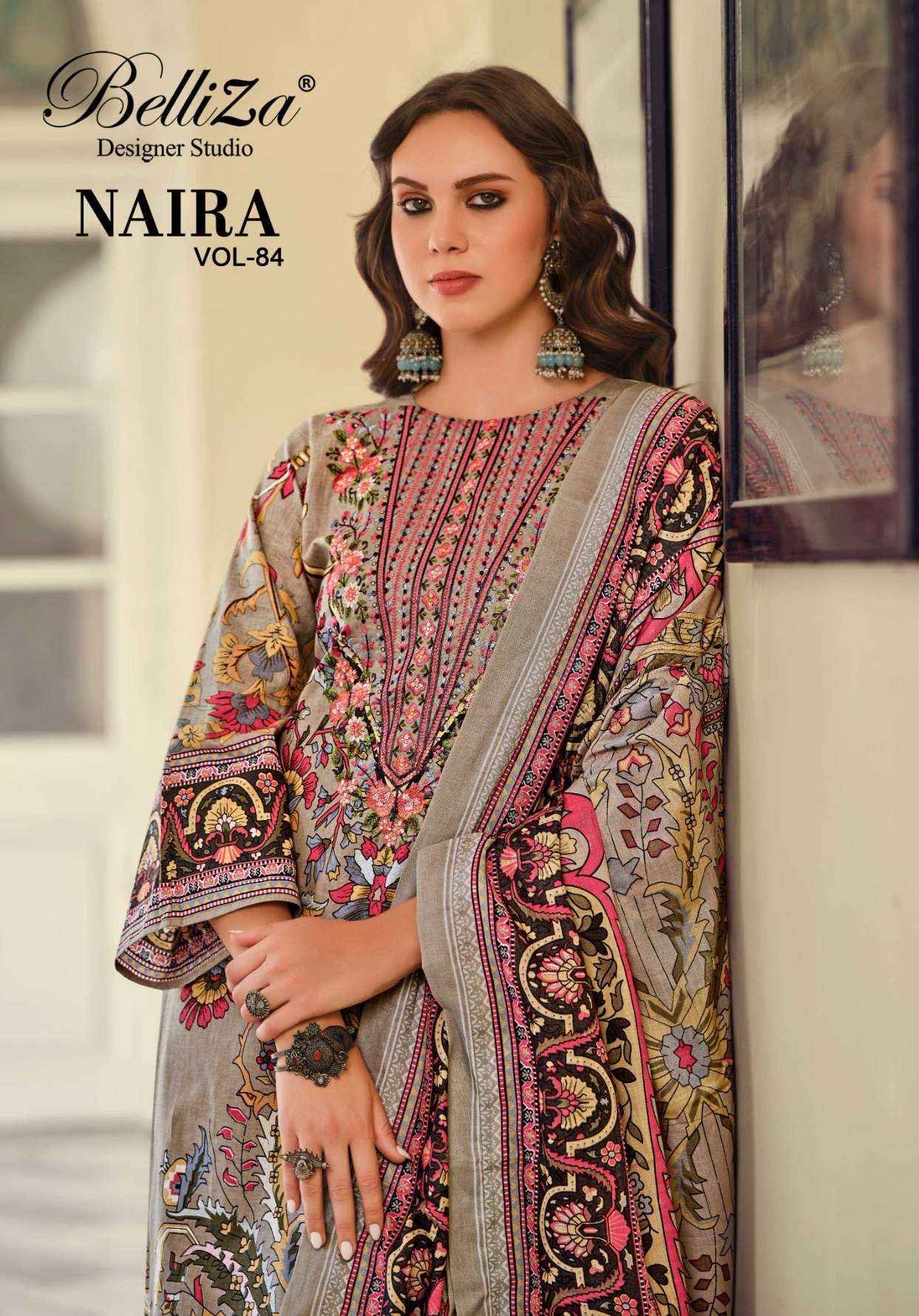 BELLIZA NAIRA VOL 84 COTTON SALWAR KAMEEZ WHOLESALE PRICE ( 8 PCS CATALOGUE )