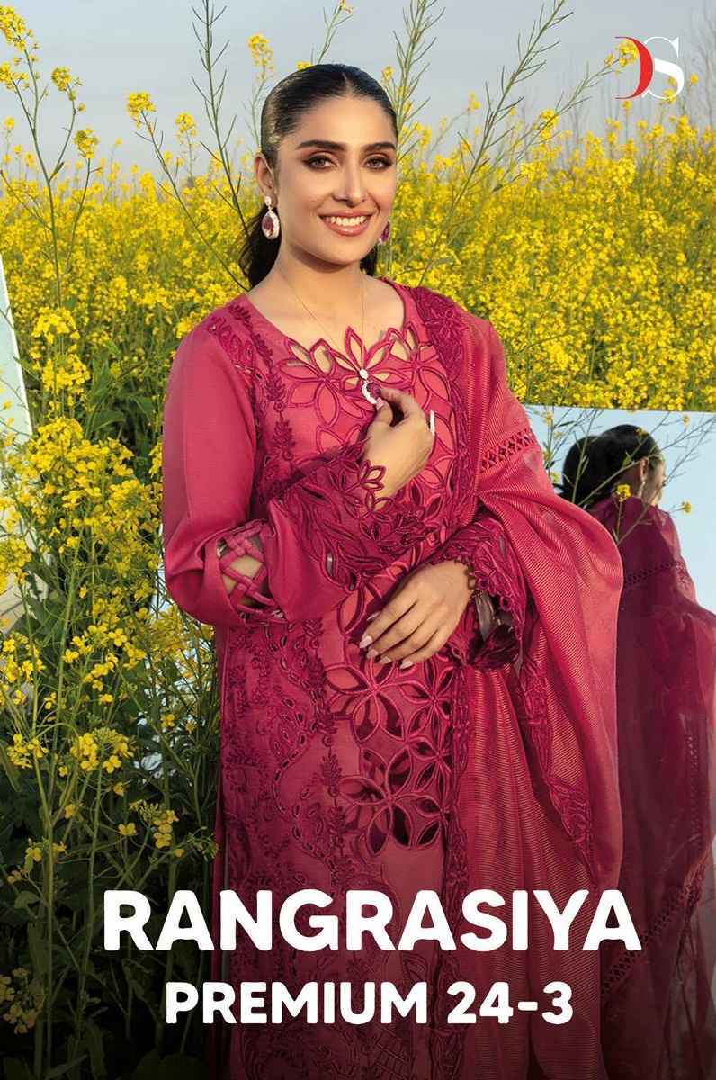 Deepsy Rangrasiya Premium Lawn 24-3 Cotton Dress Material Wholesale Price ( 4 Pcs Catalog )