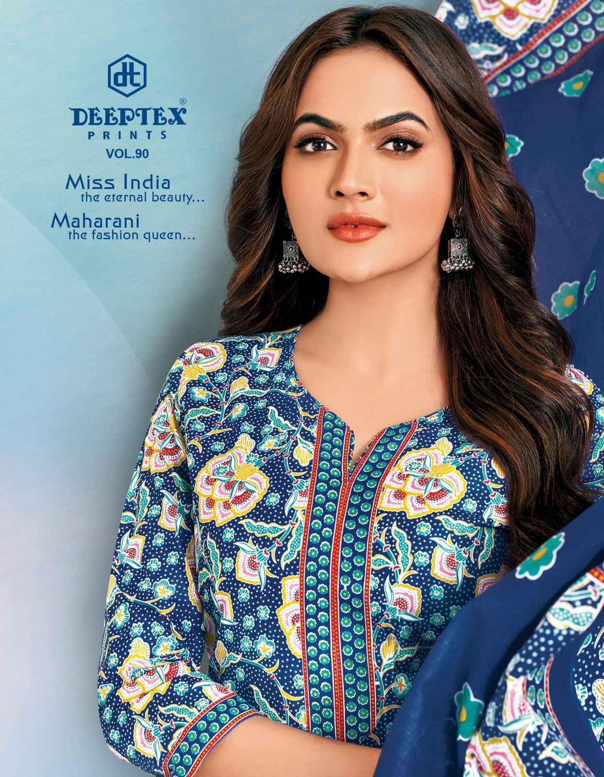 Deeptex Miss India Vol 90 Wholesale Cotton Printed Dress Material ( 16 Pcs Catalog )