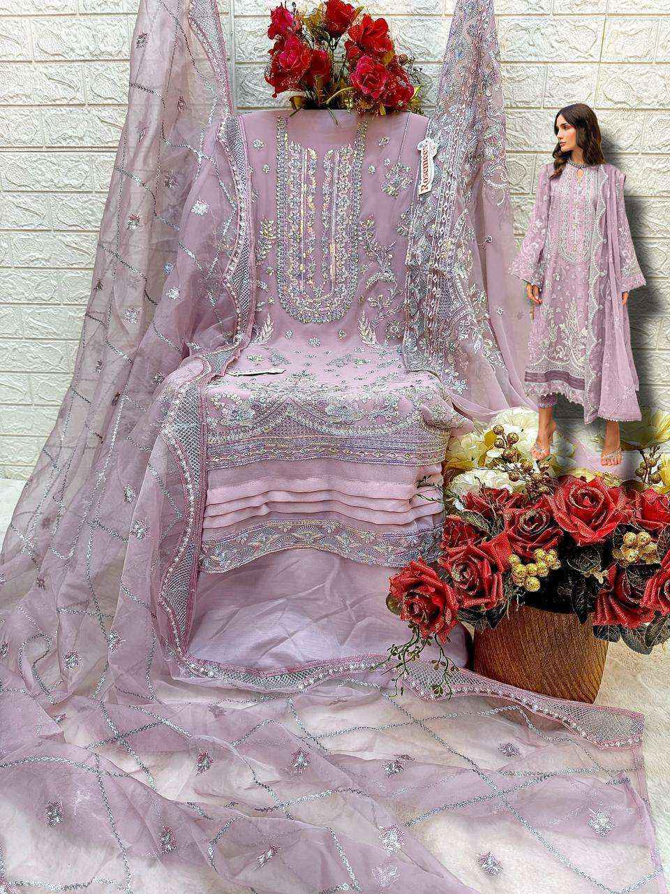 Fepic Rosemeen C 1700 Georgette Dress Material Wholesale Price ( 4 Pcs Catalog )