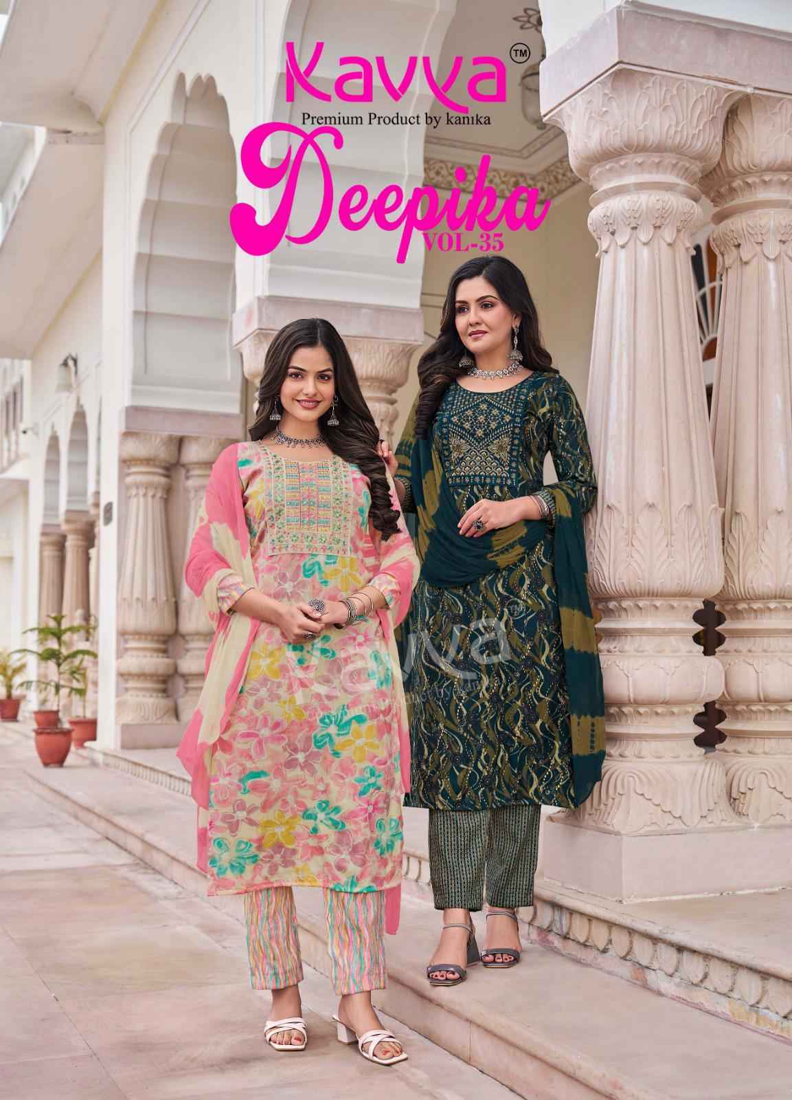 Kavya Deepika Vol 35 Wholesale Capsule Kurti Combo (10 pcs Catalogue )