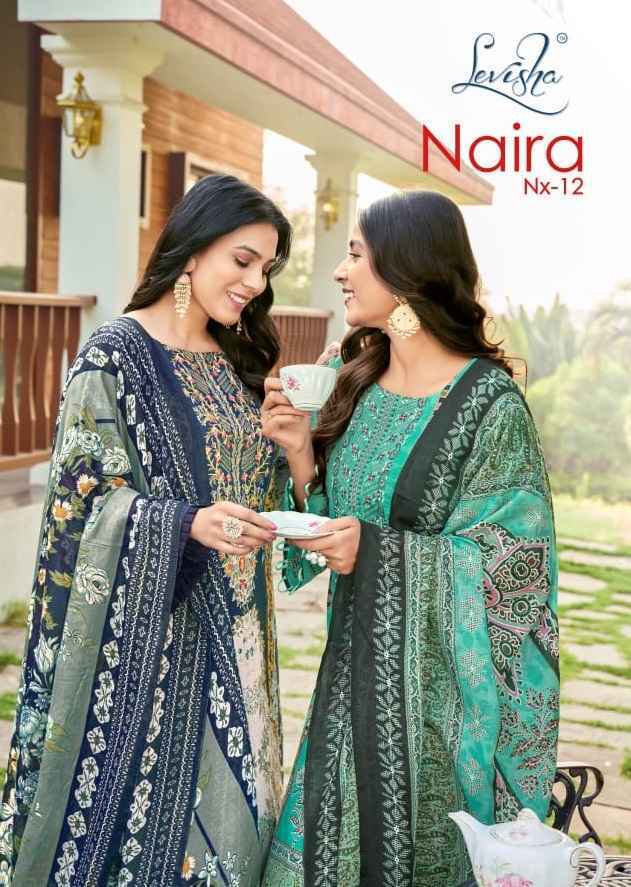 Levisha Naira Nx Vol 12 Cotton Dress Material Wholesale Price ( 8 Pcs Catalog )