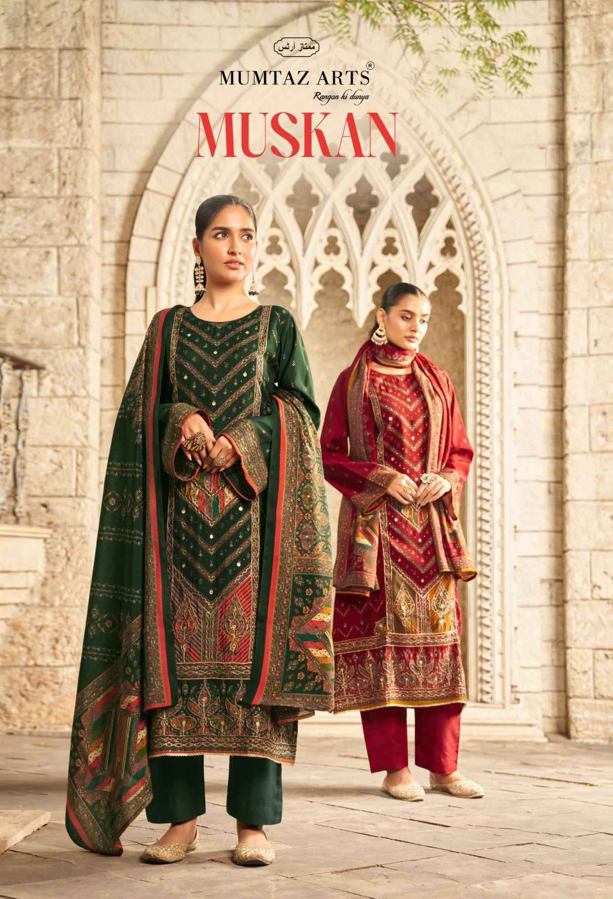 Mumtaz Arts Muskan Wholesale Viscose Maslin Latest Dress Material ( 4 Pcs Catalogue )