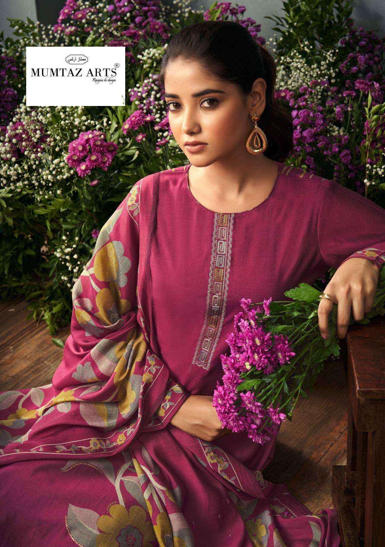 Mumtaz Arts Saaj Wholesale Viscouse Musline Dress Mateirials ( 4 pcs Catalogue )