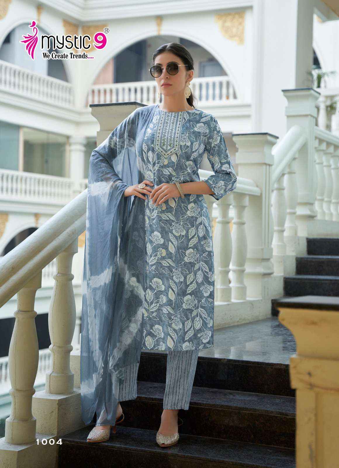 Mystic 9 Padma Vol 1 Readymade Kurti Pant Dupatta Set Wholesale Price ( 8 Pcs Catalog )